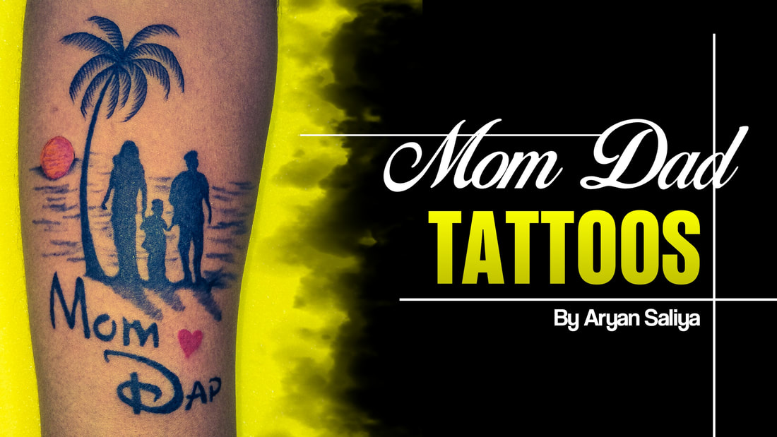 Mom Dad Tattoo by Aryan Saliya | Arya Tattoo Mumbai, Mom Dad Tattoo Design, Mom Tattoo, Dad Tattoo, Mom And Dad Tattoo, Tattoo Designs, Best Tattoo Design, Best Tattoo Artist In Mumbai, Tattoo In Mumbai, Best Tattoo Artist In India, Mumbai Tattoo